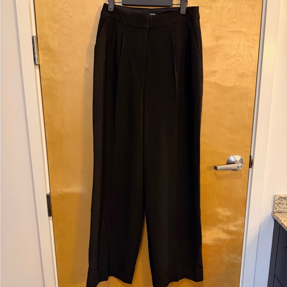 Express Elegant Black Wide-Leg Pants Size 8R